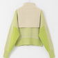 layered half zip knit (ivory x lime) *JP