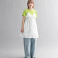 shirred mini dress (white) *JP