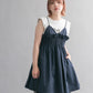 shirred mini dress (navy) *JP