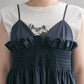 shirred mini dress (navy) *JP