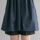 shirred mini dress (navy) *JP