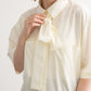 tie set long shirt (white) *JP