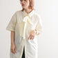 tie set long shirt (white) *JP