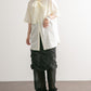 tie set long shirt (white) *JP