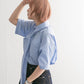 tie set long shirt (blue) *JP