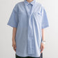 tie set long shirt (blue) *JP