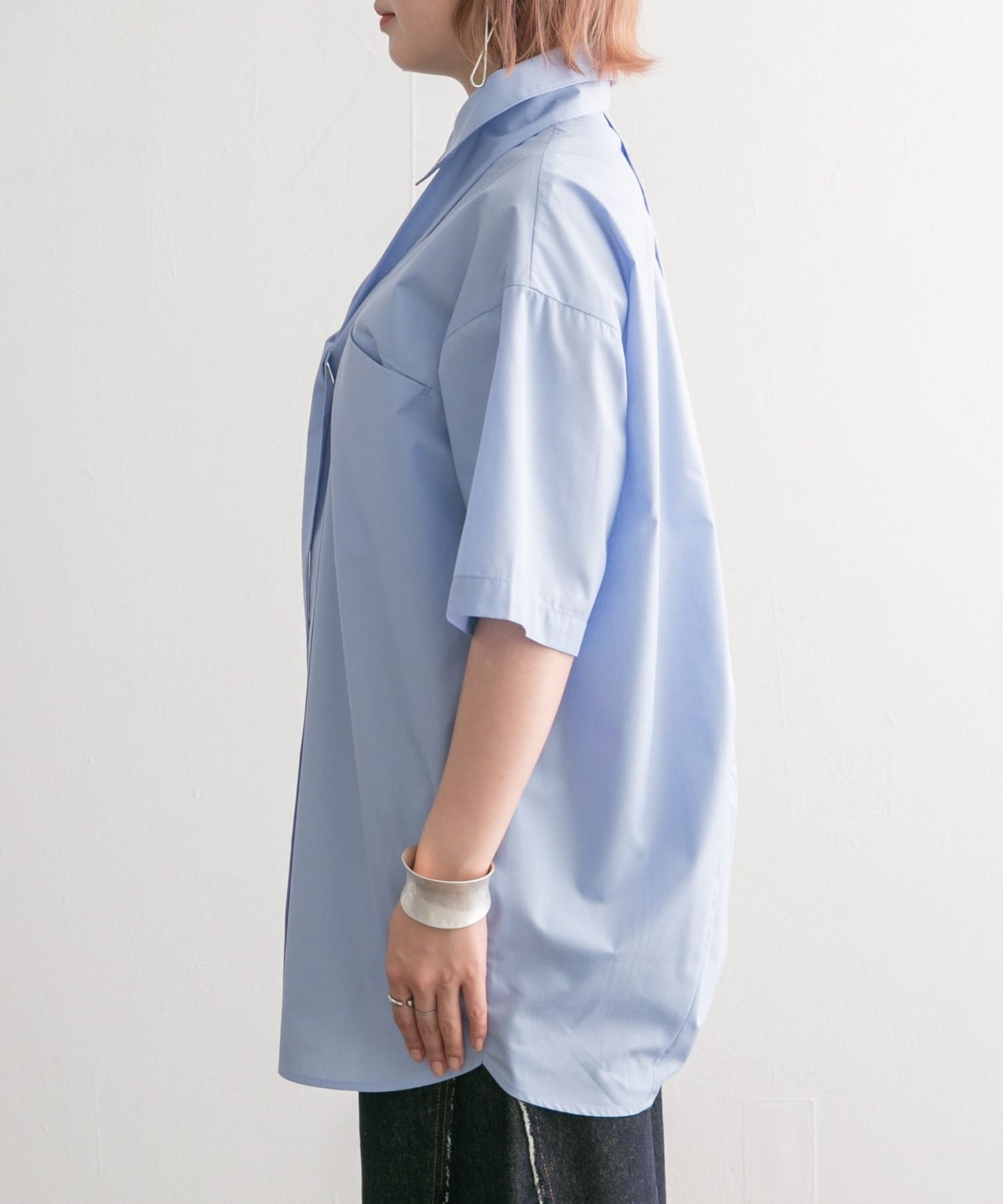 tie set long shirt (blue) *JP