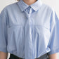 tie set long shirt (blue) *JP