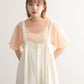 layered sheer top (orange) *JP