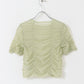 gathered tulle tee (light khaki) *JP