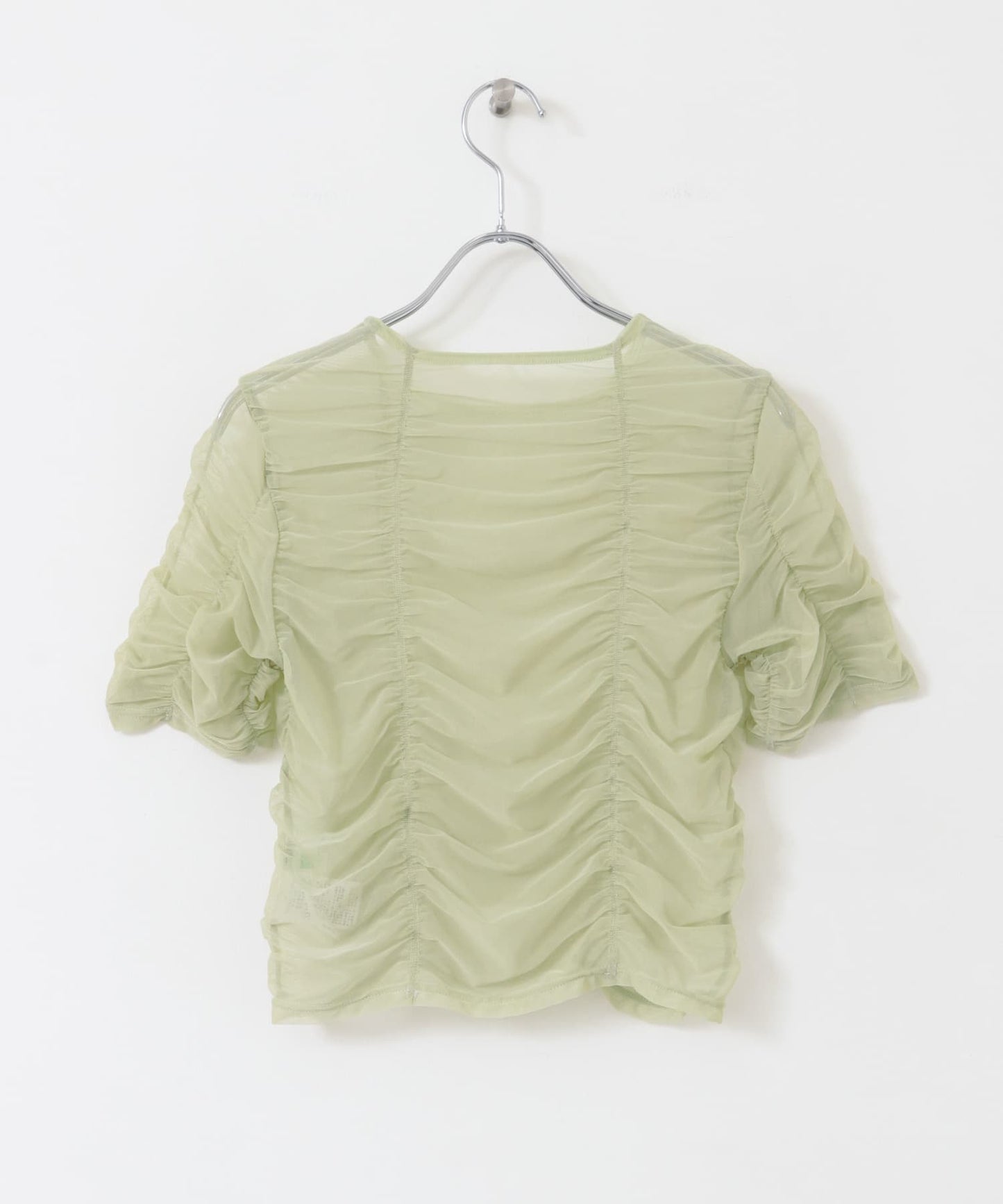 gathered tulle tee (light khaki) *JP