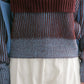 layered half zip knit (brown x blue) *JP