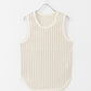 striped mesh tank top (ivory) *JP