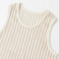 striped mesh tank top (ivory) *JP