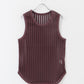 striped mesh tank top (bordeaux) *JP