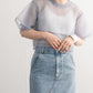 layered sheer top (blue) *JP