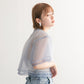 layered sheer top (blue) *JP