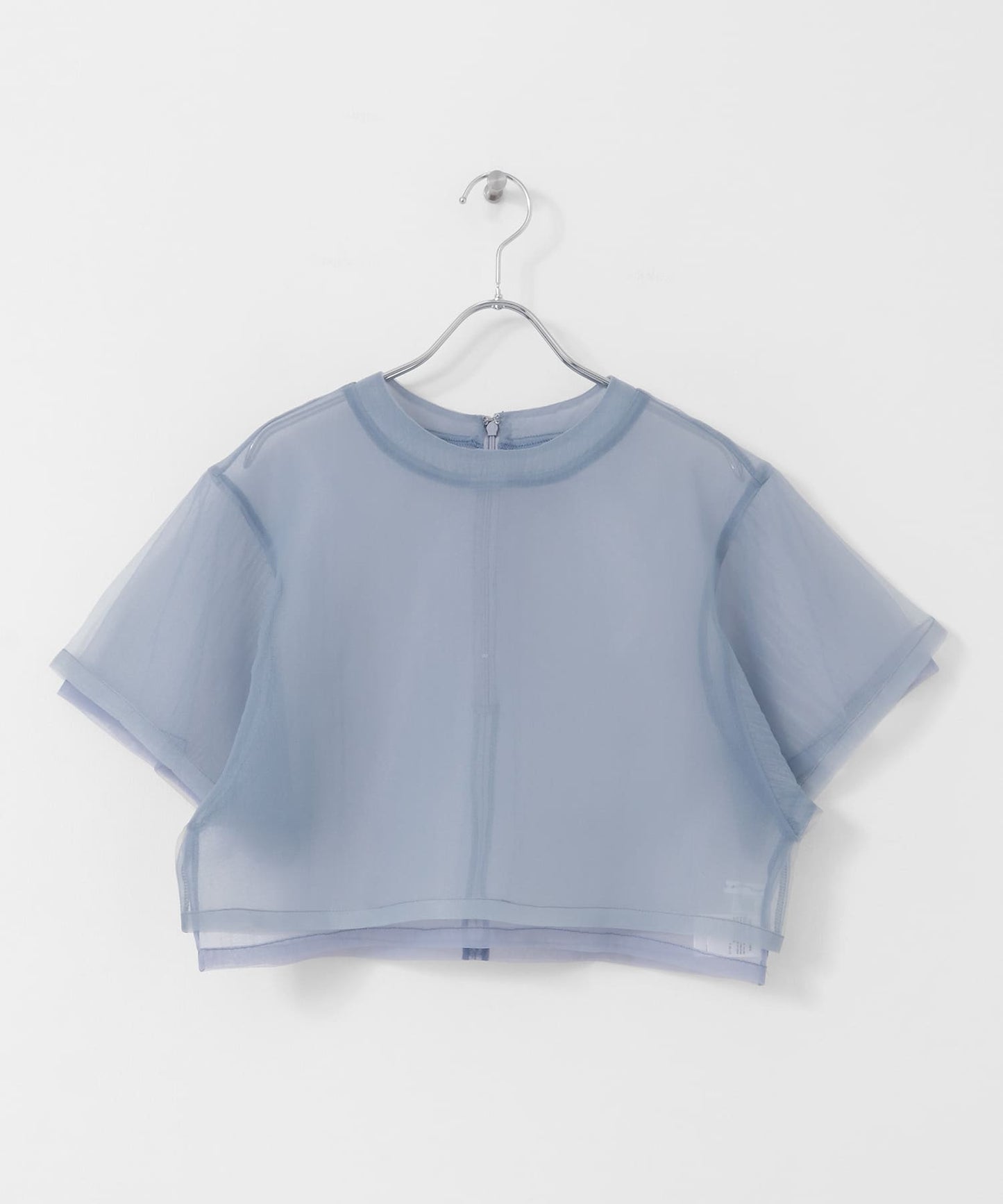 layered sheer top (blue) *JP