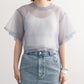 layered sheer top (blue) *JP