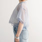 layered sheer top (blue) *JP