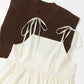 knit vest set dress (brown x ivory) *JP