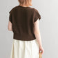 knit vest set dress (brown x ivory) *JP