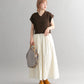 knit vest set dress (brown x ivory) *JP