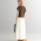 knit vest set dress (brown x ivory) *JP