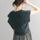 knit vest set dress (navy x charcoal) *JP