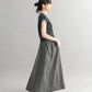 knit vest set dress (navy x charcoal) *JP