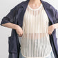 striped mesh tank top (ivory) *JP