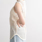 striped mesh tank top (ivory) *JP