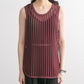 striped mesh tank top (bordeaux) *JP