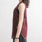 striped mesh tank top (bordeaux) *JP