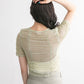 gathered tulle tee (light khaki) *JP