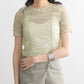 gathered tulle tee (light khaki) *JP