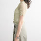 gathered tulle tee (light khaki) *JP