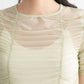 gathered tulle tee (light khaki) *JP