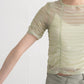 gathered tulle tee (light khaki) *JP