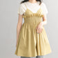 shirred mini dress (beige) *JP