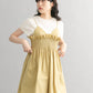 shirred mini dress (beige) *JP