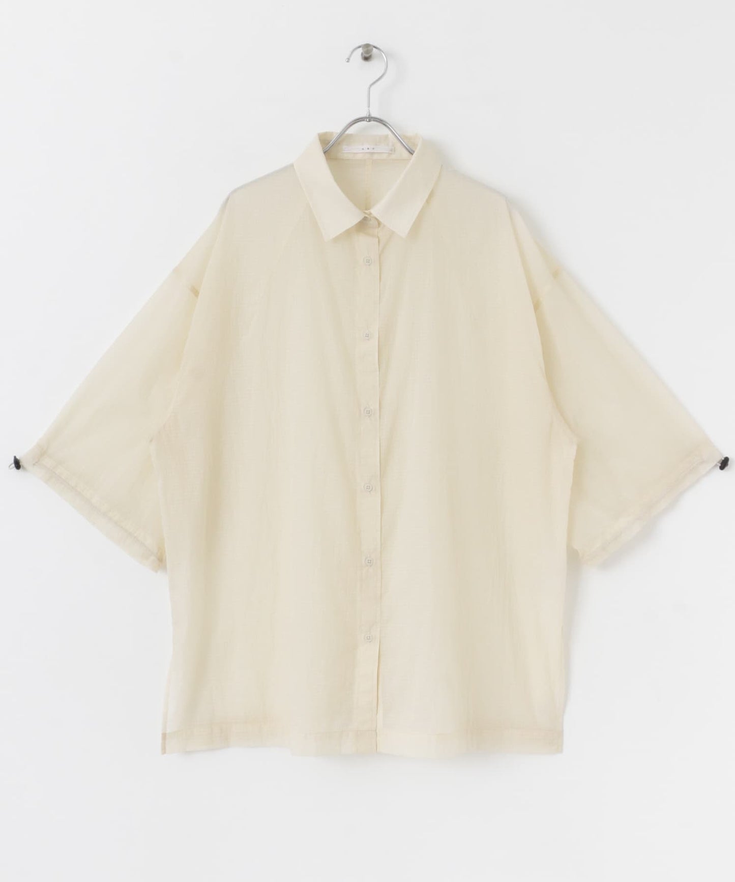 sheer loose shirt (light beige) *JP