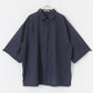 sheer loose shirt (navy) *JP