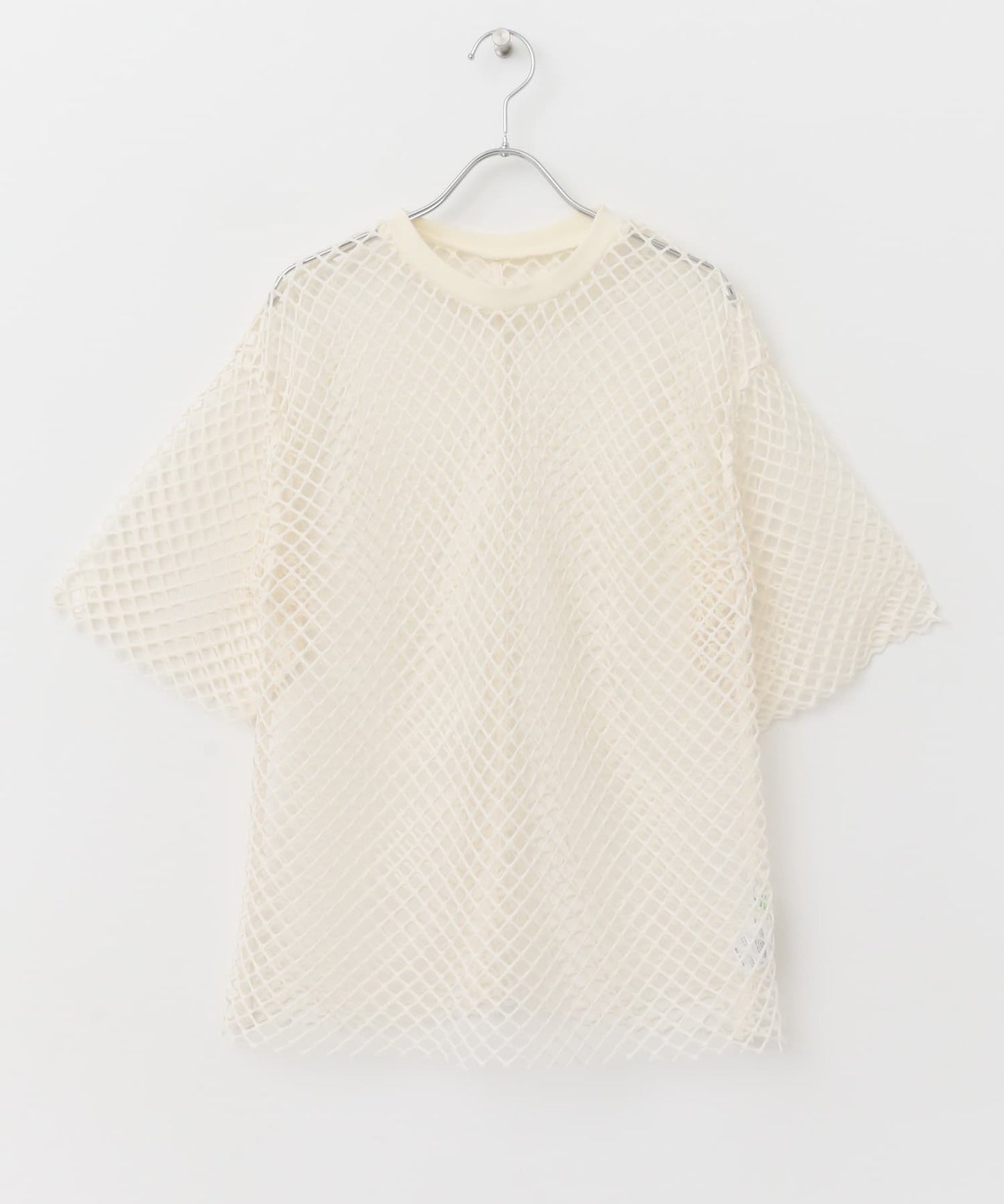 cut-off mesh tee (ivory) *JP