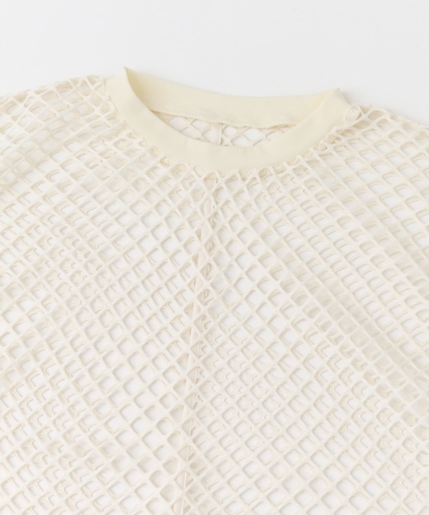 cut-off mesh tee (ivory) *JP