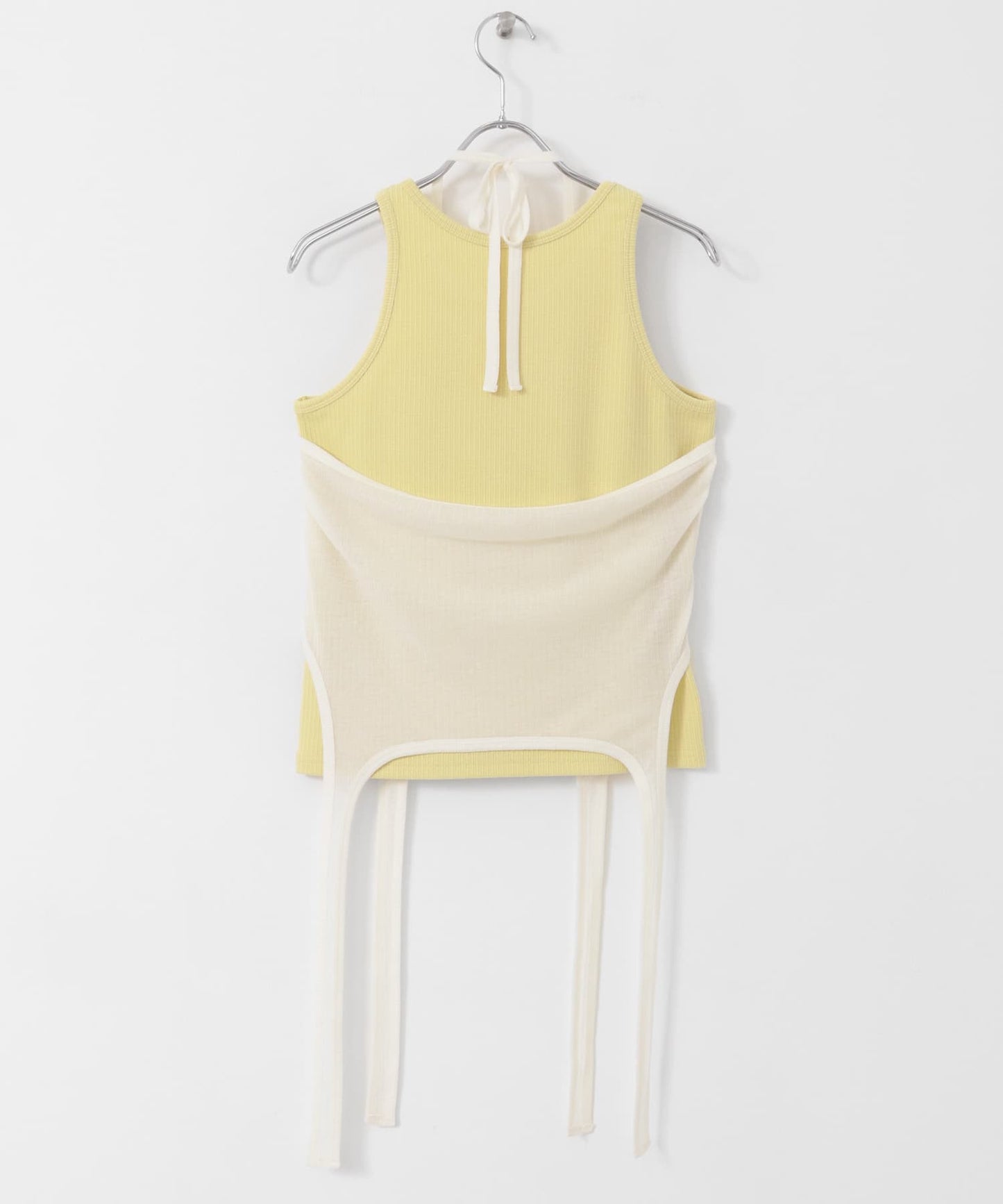 layered tank top (ivory x yellow) *JP