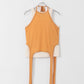 layered tank top (orange x ivory) *JP