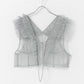 tulle frill vest (grey) *JP