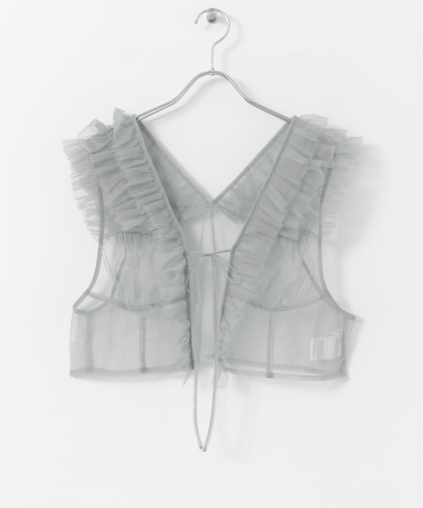 tulle frill vest (grey) *JP