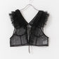 tulle frill vest (black) *JP